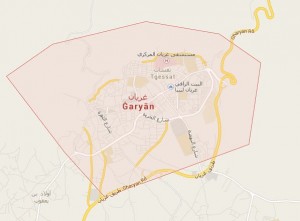 شطيبة تحليق لطائرة حربية فوق معسكر الدفاع الجوي بمنطقة أبوغيلان بمدينة غريان