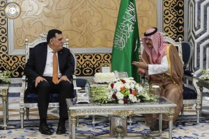 السراج يجري محادثات مع ولي العهد السعودي في جدة