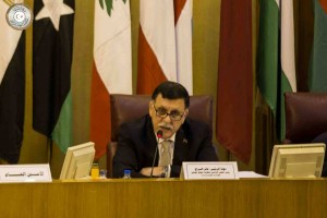 السراج يطالب بدعم عربي لبناء مؤسسات الدولة الليبية المدنية والعسكرية والأمنية