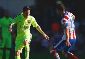 برشلونة يهزم أتليتيكو بهدف ميسي ويحرز لقب الدوري الاسباني