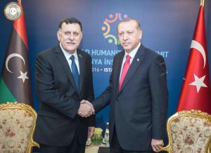 السراج يلتقى الرئيس التركي في إسطنبول