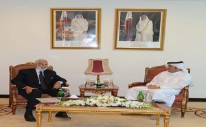 وزير الخارجية القطري يستقبل سيالة وزير الخارجية بحكومة الوفاق